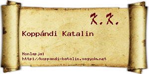 Koppándi Katalin névjegykártya