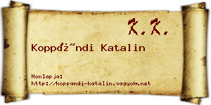 Koppándi Katalin névjegykártya