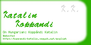 katalin koppandi business card
