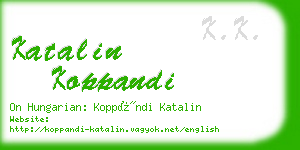 katalin koppandi business card